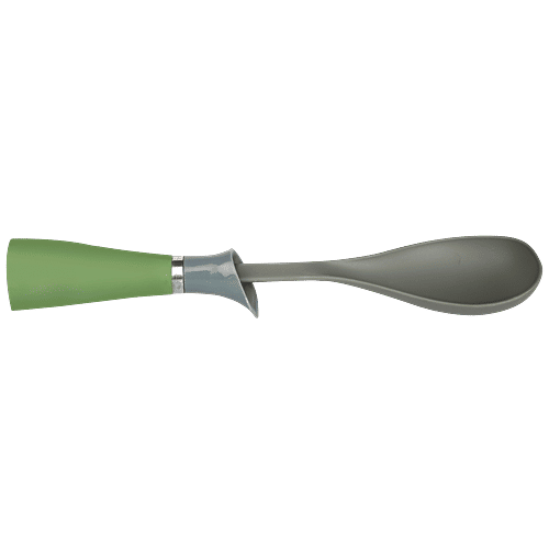 H&B Nylon Gravy Laddle With Silicon Handle - Green, 1 pc  
