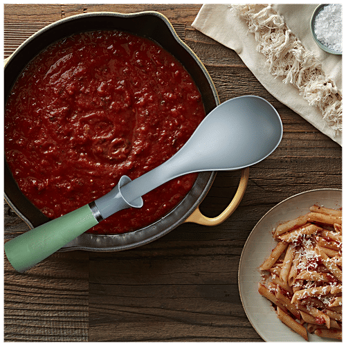 H&B Nylon Gravy Laddle With Silicon Handle - Green, 1 pc  