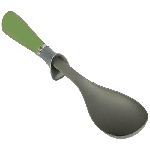 H&B Nylon Gravy Laddle With Silicon Handle - Green, 1 pc  