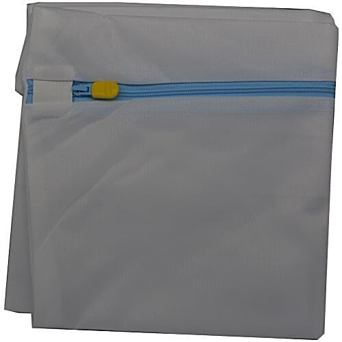 KM Washing Net Bag - Fine Mesh Fabric, White, For Delicate Clothing Articles, Breathable, BB089, 1 pc  Fraying, Durability, Foldable