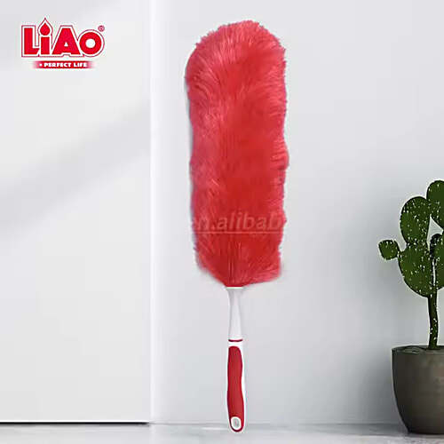 Liao Cleaning Duster - PP Bristles, Red, Bendable, Used For Multipurpose Cleaning, E130001, 1 pc  