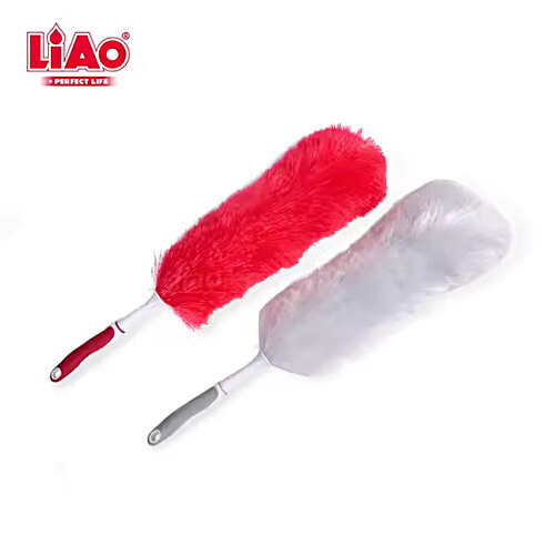 Liao Cleaning Duster - PP Bristles, Red, Bendable, Used For Multipurpose Cleaning, E130001, 1 pc  