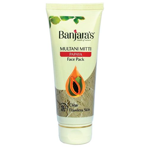 Banjara's Multani Mitti + Papaya Face Pack, 50 g Tube 