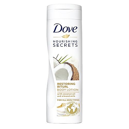 Dove Nourishing Secrets Restoring Ritual Body Lotion - For All Skin Types, With Coconut Oil & Almond Milk, 400 ml Dermatologically Tested