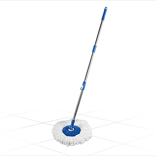 Gala Spin Mop - Microfibre & Plastic, Height Adjustment Rod, With Refill, Blue, 1 pc  