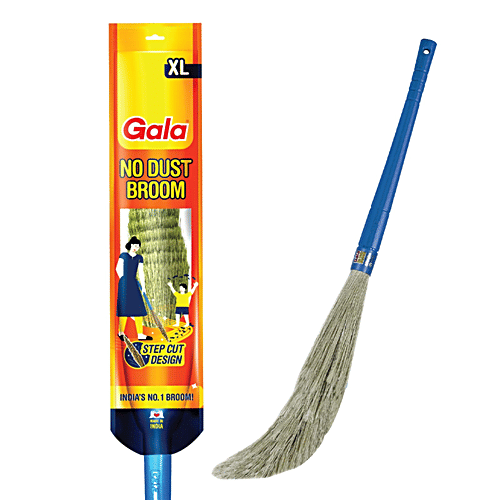 Gala No Dust Broom, 1 pc Does Not Shed Dust, Flexible Bristles, Washable, Long Handle