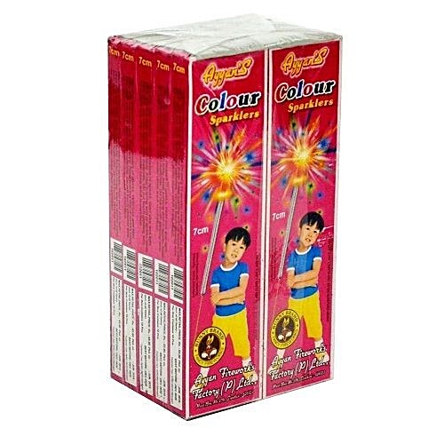 Buy Ayyan Fireworks Crackers 7 Cm Coloured Sparklers Online at Best