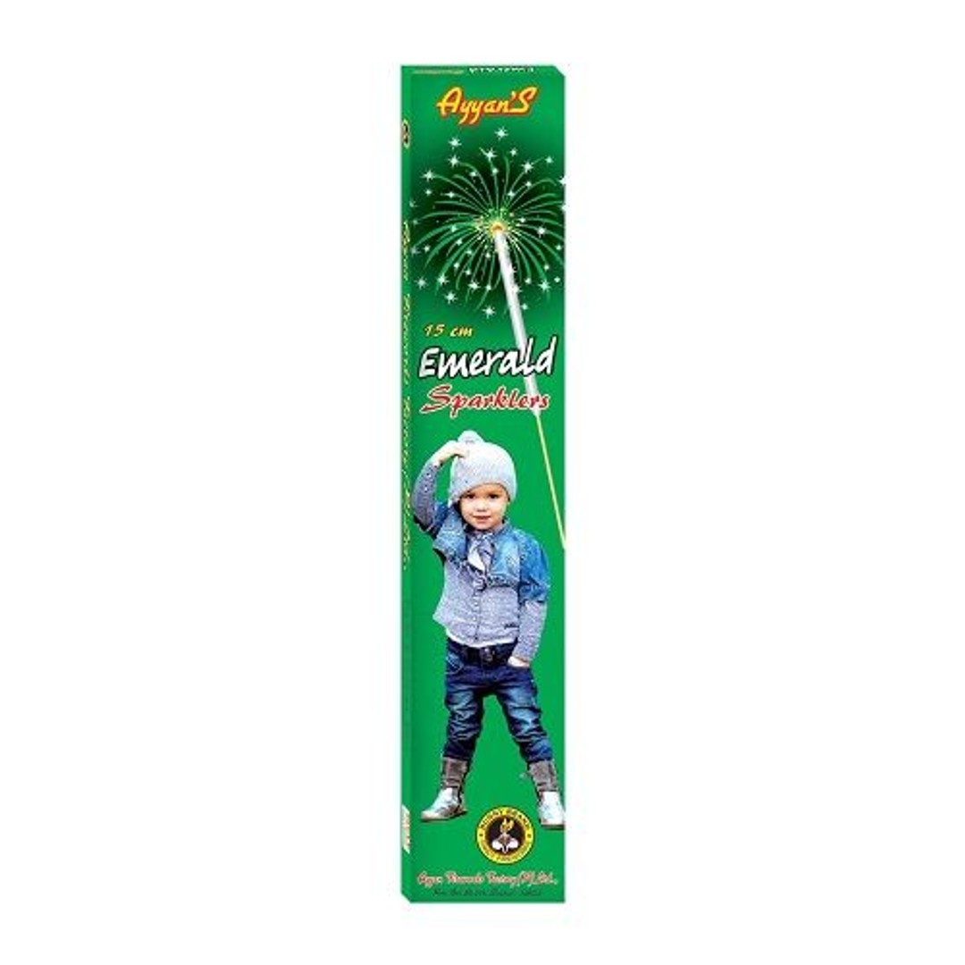 Buy Ayyan Fireworks Crackers 15 Cm Emerald Sparklers Online at Best