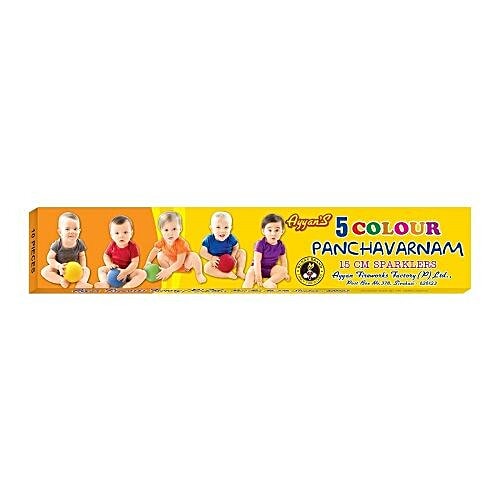 Buy Ayyan Fireworks Crackers 15 Cm Panchavarnam, 5 In One Online at