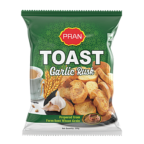 Buy PRAN Toast Garlic Rusk Made From Wheat Grain, Crispy & Crunchy Online at Best Price of Rs