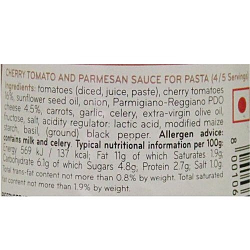 Sacla Pasta Sauce - Cherry Tomato & Parmesan, 420 g  
