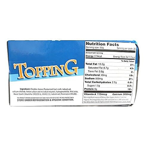 Buy Gowardhan Topping Processed Cheese block Online at Best Price of Rs