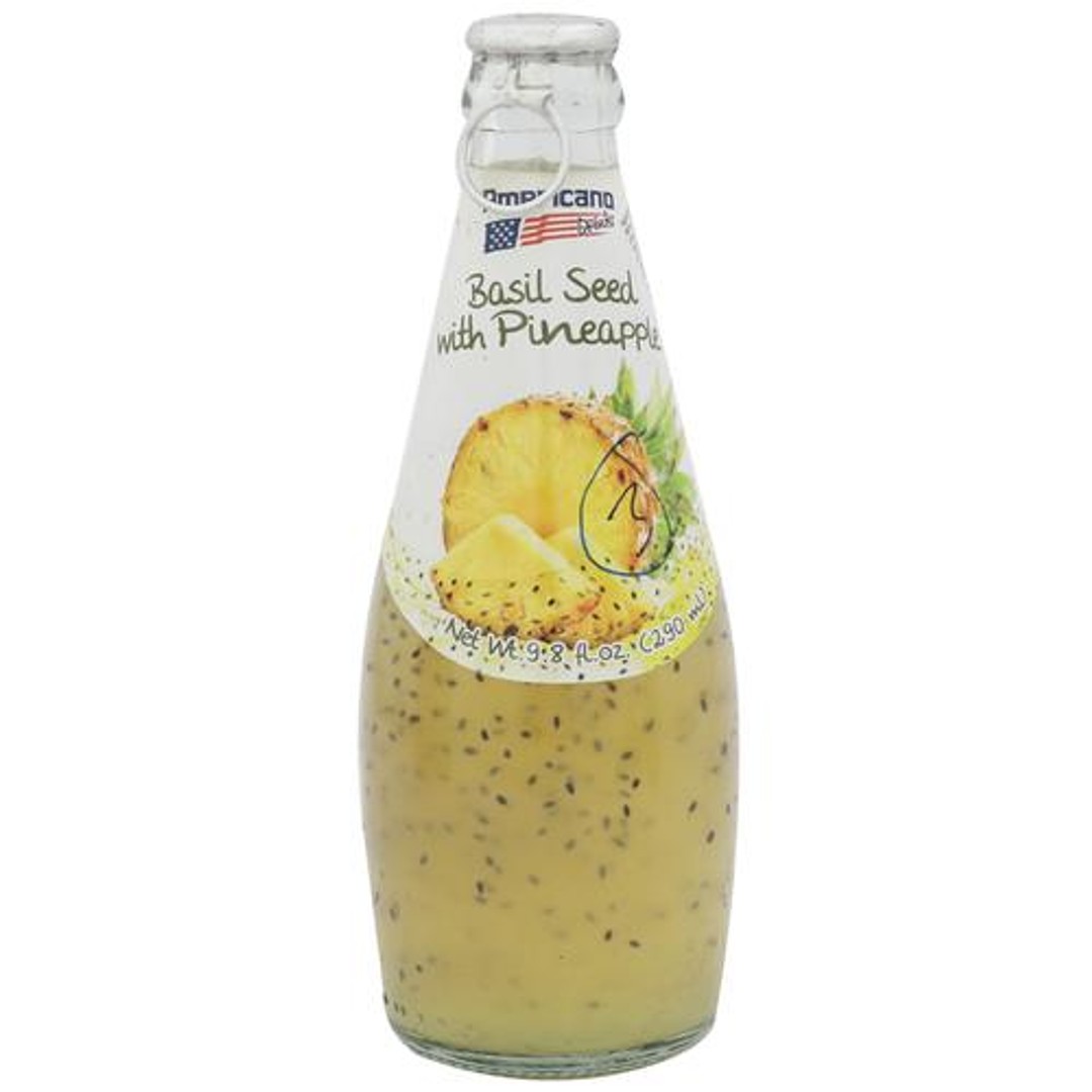 Buy Americana Basil Seed Drinks Pineapple 290 Ml Online At Best Price
