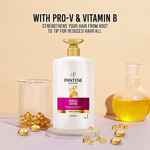 Pantene Hair Science Hairfall Control Shampoo - With Pro-V & Vitamin B, 1 L  
