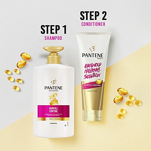 Pantene Hair Science Hairfall Control Shampoo - With Pro-V & Vitamin B, 1 L  