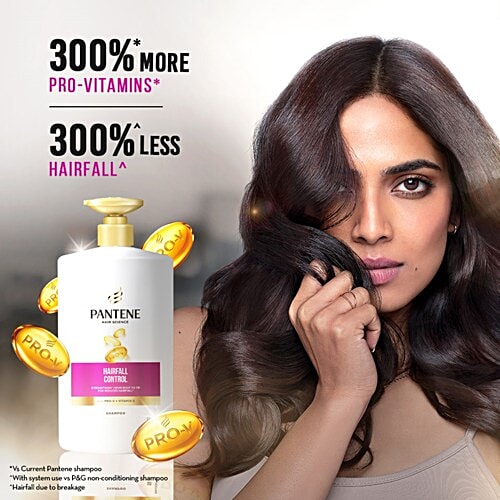 Pantene Hair Science Hairfall Control Shampoo - With Pro-V & Vitamin B, 1 L  