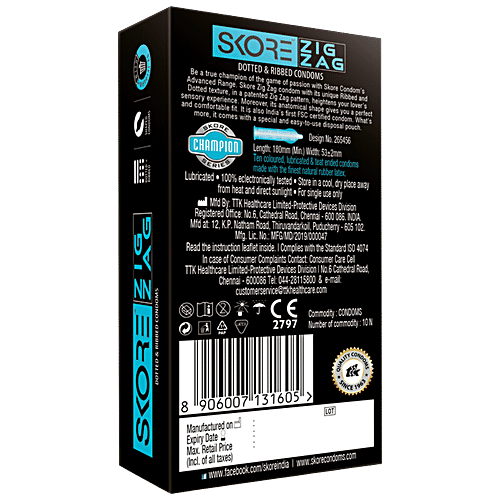 Skore Condom - Zigzag, 10 pcs  Eco Friendly