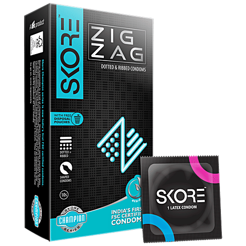 Skore Condom - Zigzag, 10 pcs  Eco Friendly