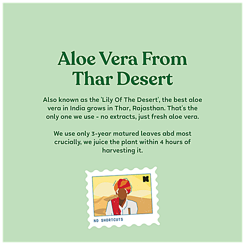 Kapiva Thar Aloe Vera Juice, 1 L  No Artificial Colours, No Added Sugar