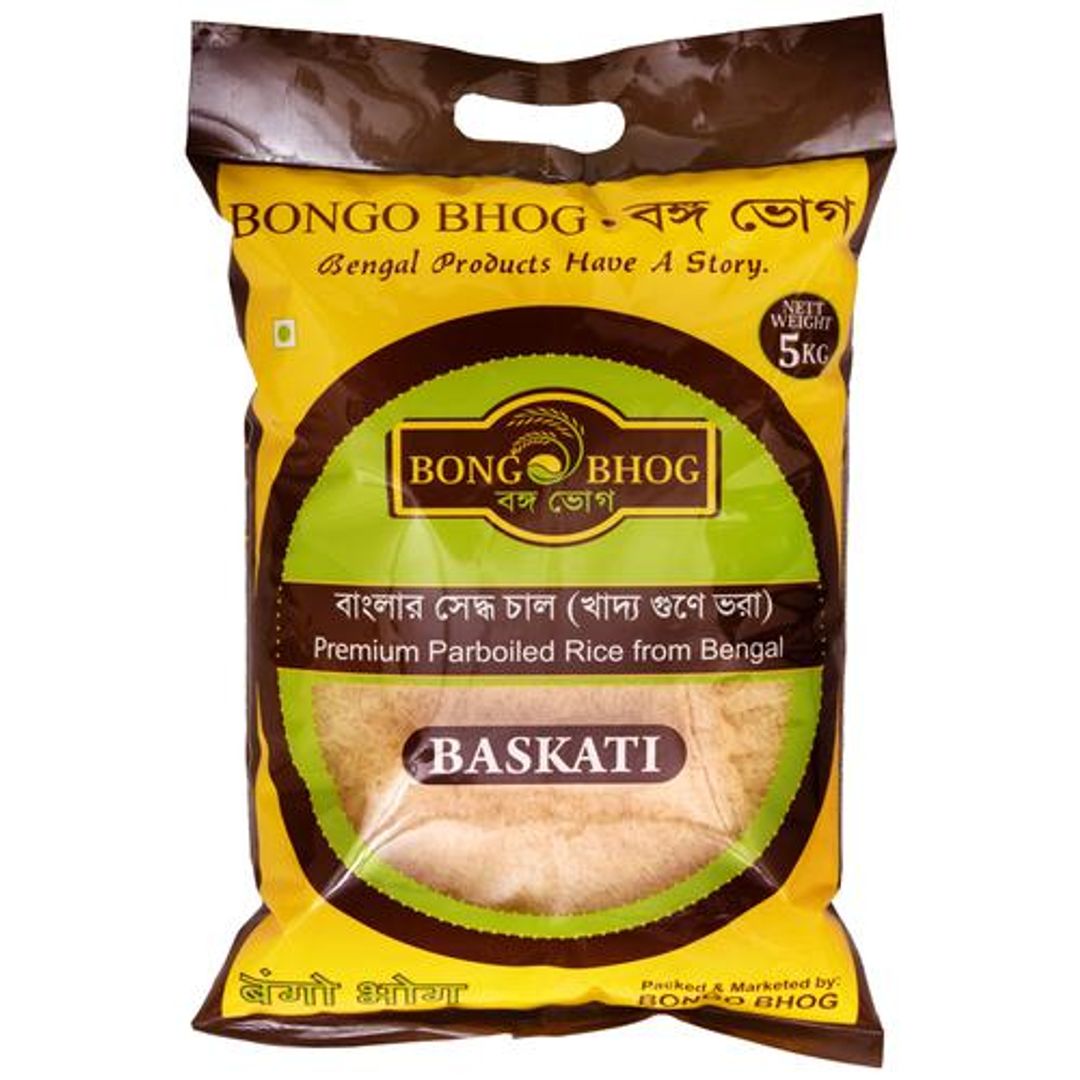 BONGO BHOG Royal Long Grain Banskati Rice, 5 kg 
