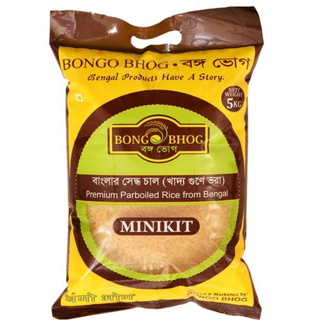 BONGO BHOG Premium Minikit Parboiled Rice, 5 kg 