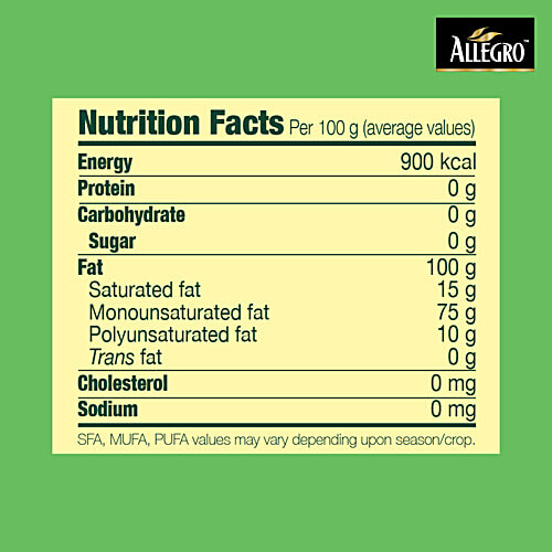 Allegro Olive Oil - Extra Virgin, 250 ml  