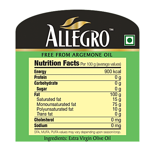 Allegro Olive Oil - Extra Virgin, 500 ml  