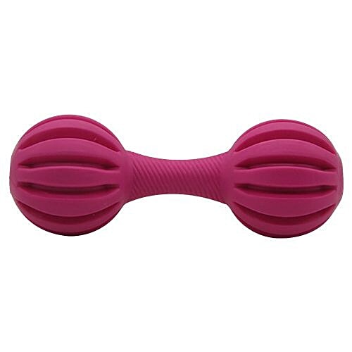 DP Pet Chew/Toy Dumble Shape - Music Rubber Dog, Pink, 1 pc  