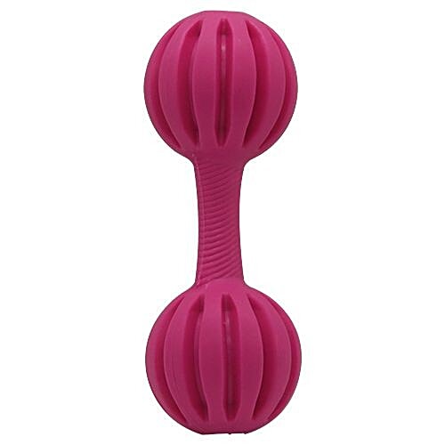 DP Pet Chew/Toy Dumble Shape - Music Rubber Dog, Pink, 1 pc  