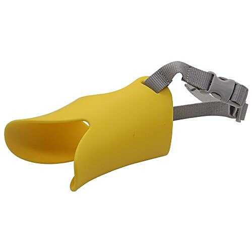 DP Anti Bite Muzzle Mask - Duck Shaped, Small, Yellow, 1 pc  