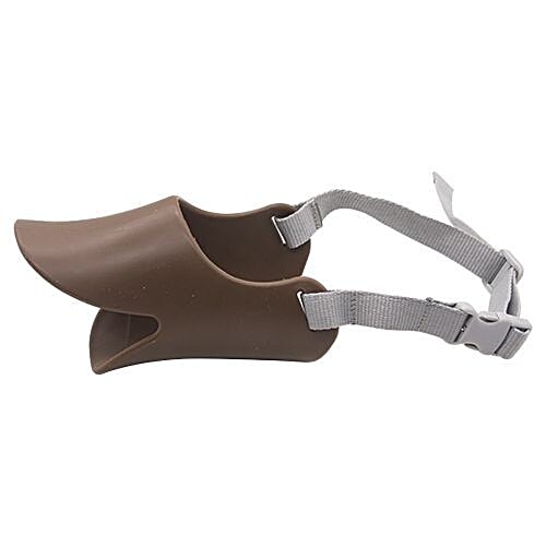DP Anti Bite Muzzle Mask - Duck Shaped, Small, Brown, 1 pc  
