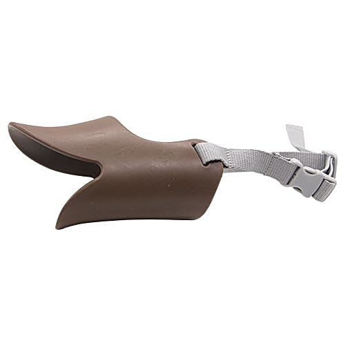 DP Anti Bite Muzzle Mask - Duck Shaped, Small, Brown, 1 pc  