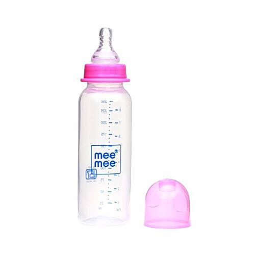 Mee Mee Baby Feeding Bottle - Eazy Flo, Premium, Pink, 250 ml  