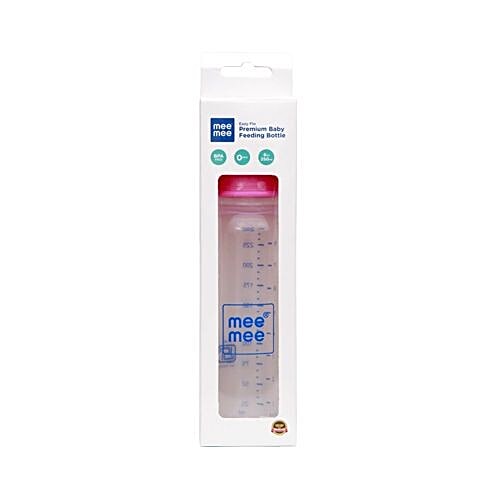 Mee Mee Baby Feeding Bottle - Eazy Flo, Premium, Pink, 250 ml  