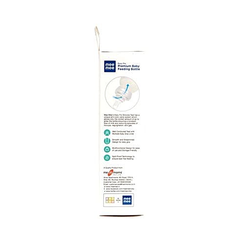 Mee Mee Baby Feeding Bottle - Eazy Flo, Premium, Pink, 250 ml  