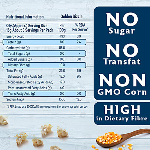 ACT II Golden Sizzle Instant Popcorn, 60 g (Pack of 3) Hot & Fresh# in 3 mins