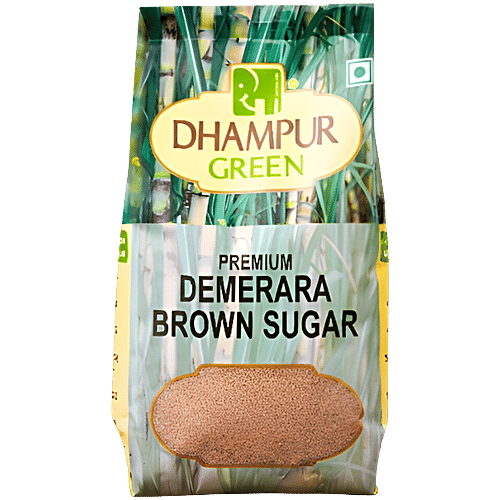 Dhampur Green Natural Brown Sugar/Cheeni - Dememrara, 1 kg No Preservatives, No Chemicals