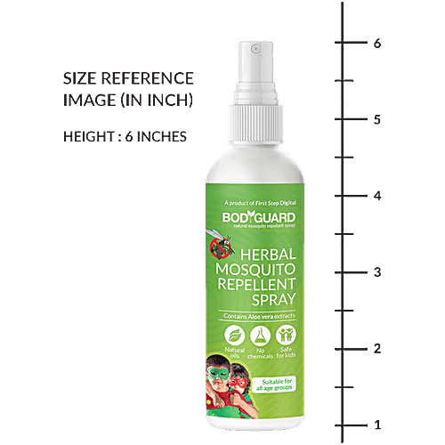 Bodyguard Herbal Mosquito Repellent Spray for Babies -  | With Goodness Of Essential Oils And Aloe Vera Extracts, 100 ml  Natural Oils
 Aloe Vera Extracts