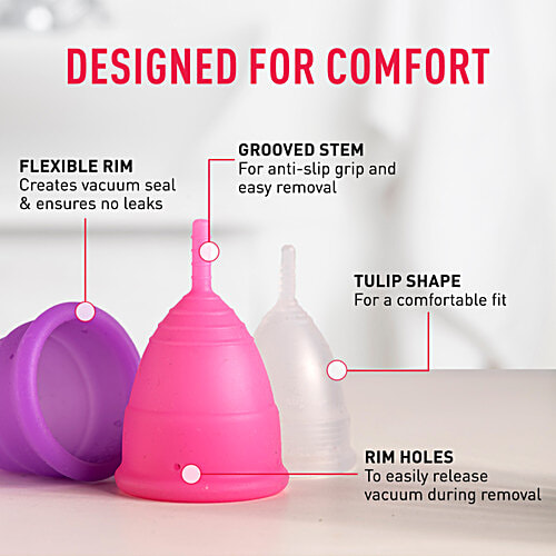 SIRONA FDA Approved Reusable Menstrual Cup for Women (Large Size) | Protection for Up to 8-10 Hours, 1 pc  Odour Free, FDA Approved