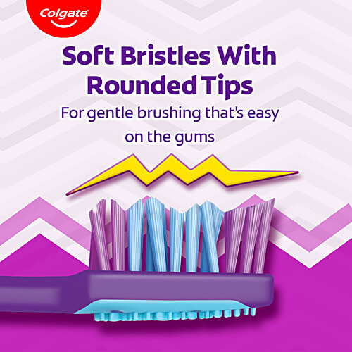 Colgate ZigZag Anti-Bacterial Toothbrush - Medium, 6 pcs  