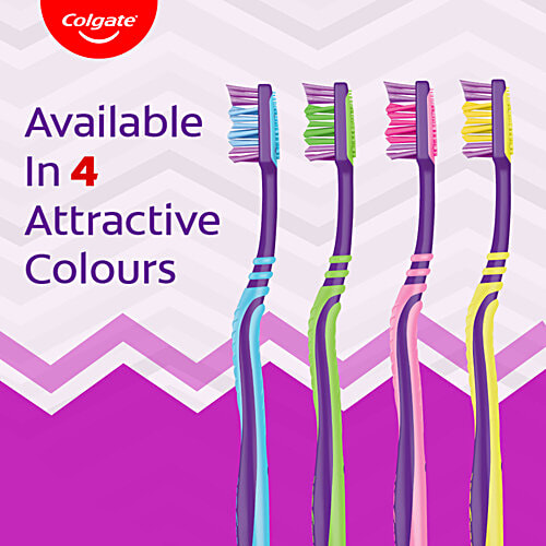 Colgate ZigZag Anti-Bacterial Toothbrush - Medium, 6 pcs  