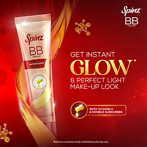 Spinz BB Brightening & Beauty Fairness Cream That Covers Spots Gives 2X Instant Glow & Sun Protection, 29 g  