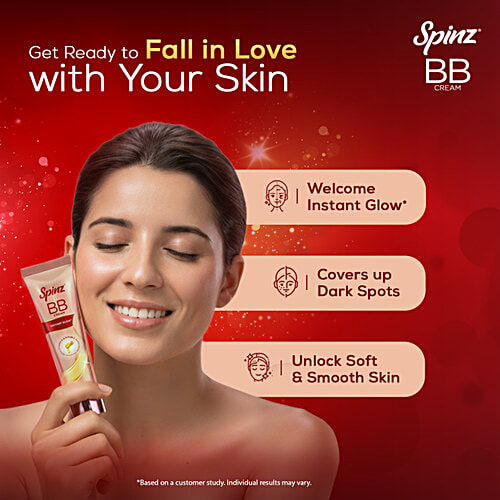 Spinz BB Brightening & Beauty Fairness Cream That Covers Spots Gives 2X Instant Glow & Sun Protection, 29 g  
