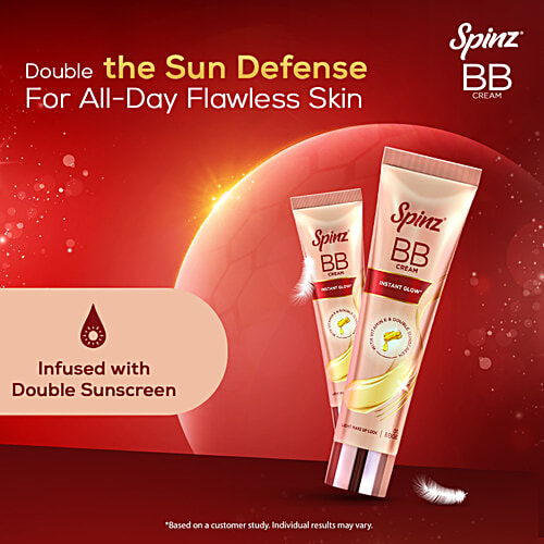 Spinz BB Brightening & Beauty Fairness Cream That Covers Spots Gives 2X Instant Glow & Sun Protection, 29 g  