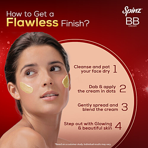 Spinz BB Brightening & Beauty Fairness Cream That Covers Spots Gives 2X Instant Glow & Sun Protection, 29 g  