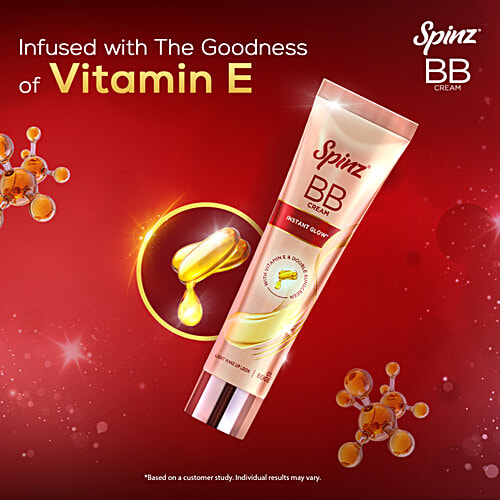 Spinz BB Brightening & Beauty Fairness Cream That Covers Spots Gives 2X Instant Glow & Sun Protection, 29 g  