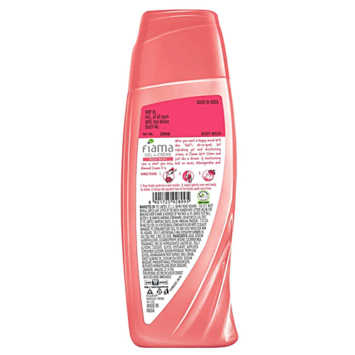 Fiama Gel + Creme Body Wash - Ashwagandha & Almond Cream, 200 ml With Skin Conditioners