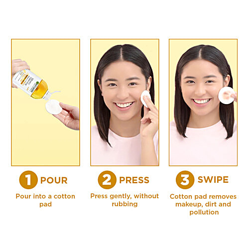 Garnier Oil infused Cleansing Water - Waterproof Makeup Remover For All Skin Types, 125 ml  