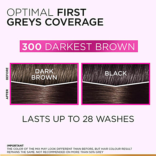 L'Oreal Paris Casting Creme Gloss Conditioning Hair Color, 72 ml + 87.5 g 300 Darkest Brown No Ammonia