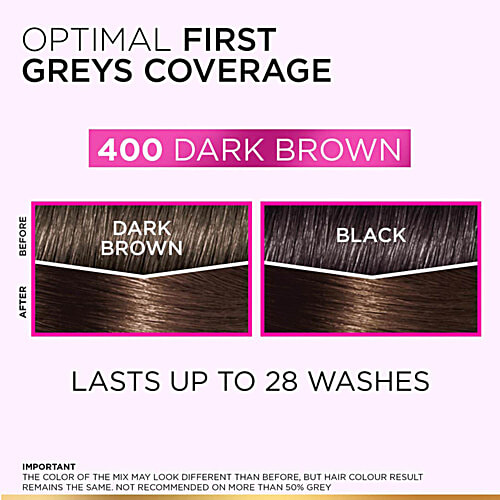 L'Oreal Paris Casting Creme Gloss Conditioning Hair Colour, 72 ml + 87.5 g 400 Dark Brown